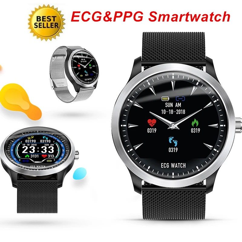 NEW ECG PPG Smart Watch Men Electrocardiograph Display Smartwatch Woman Heart Rate Blood Pressure Monitor BLE Sports Watch