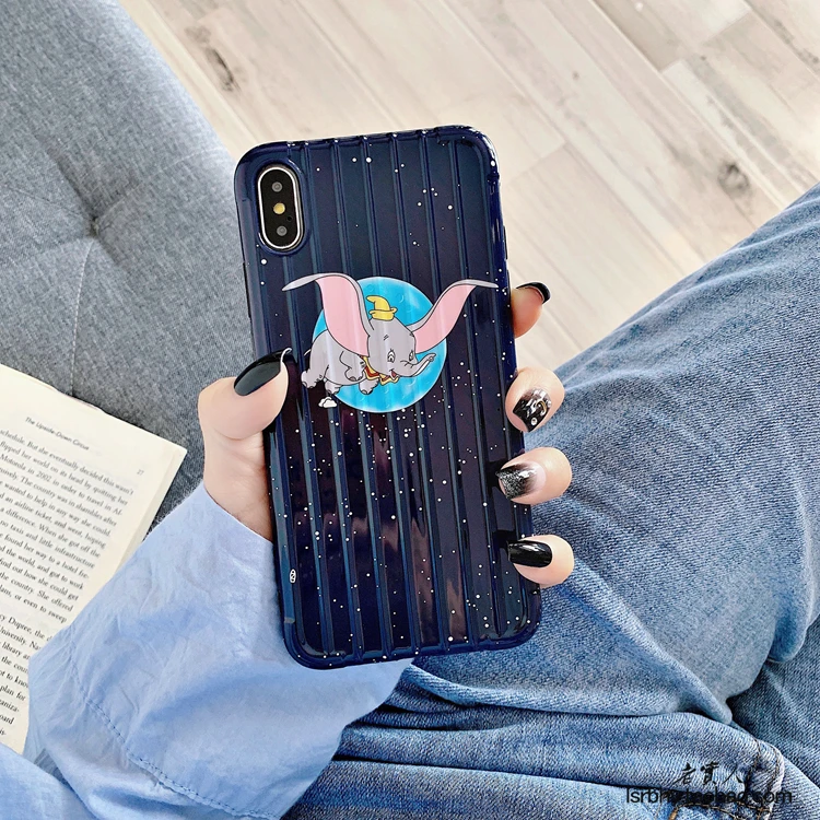 

Luxury Trunk Cartoon Animation Dumbo Phone Case For iPhone X XsMax Xs XR 7 7 Puls 6 6S 7 8 Puls Cases Gloss Soft Silicone Cover