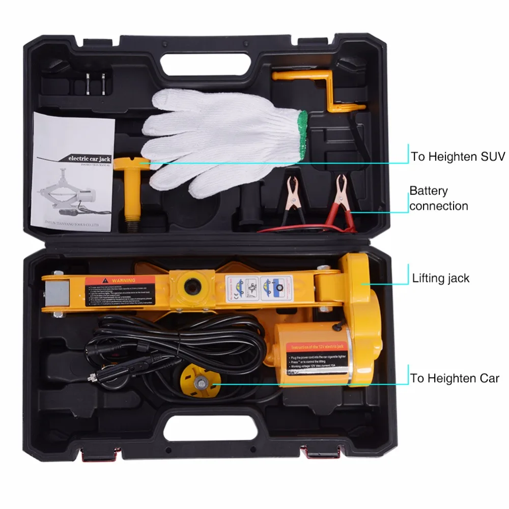 Oversea US DE GB AU 3Ton 12V DC Автомобильный авто Электрический домкрат подъёмный SUV Van Garage и
