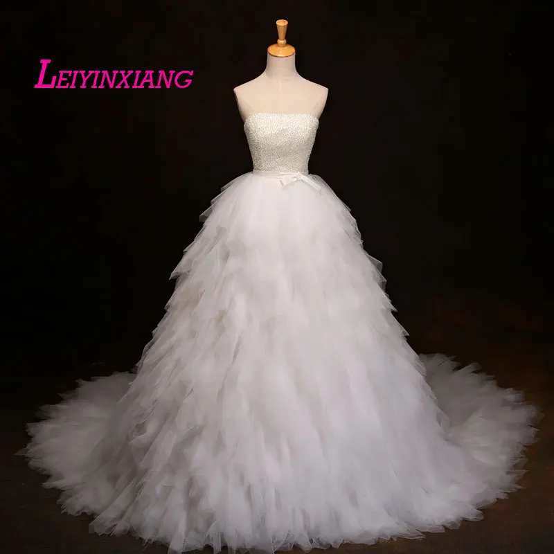 

New Arrival Modern Sexy Ball Gown Wedding Dresses 2017 Backless Vestido De Noiva Beading Sleeveless Appliques Robe de Mariee