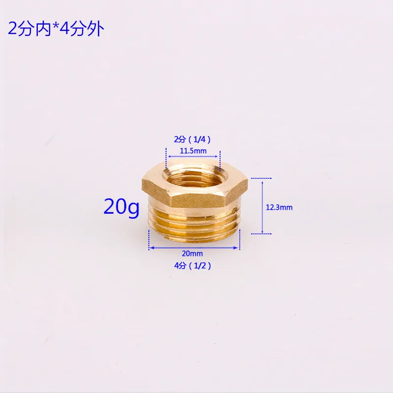 1/8 дюйма 1/4 дюйма 3/8 дюйма 1/2 дюйма с наружной резьбой латунный соединитель для шлака Латунная Труба с шестигранной насадкой для ниппелей Быстрый адаптер BSP male - Цвет: Within 2X4