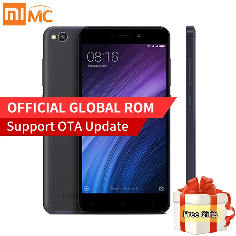 Оригинальный Xiaomi Redmi 4A 4 2 ГБ 16 Смартфон Snapdragon 425 ядра 5 0 &quot720 P 13MP Камера MIUI 9 Global ROM