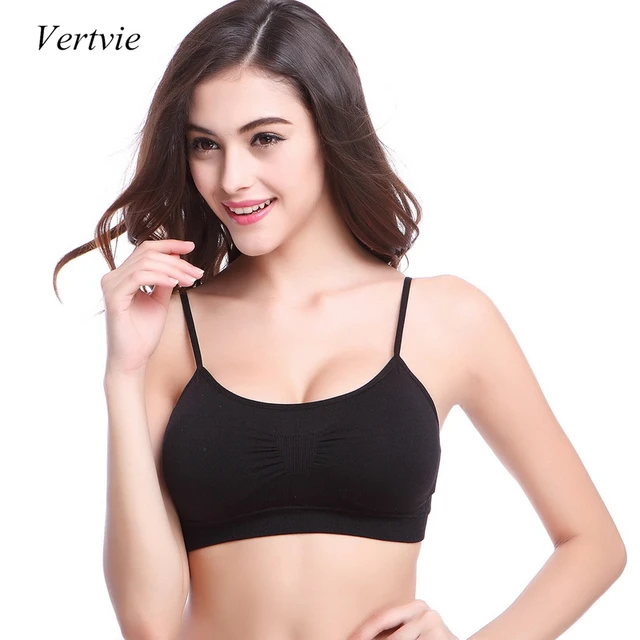 Vertvie Women Sports Bra Crop Top NO PAD Yoga Bra Fitness Gym Tank Tops