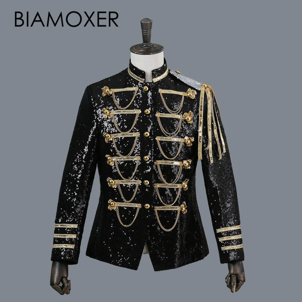 Костюм Biamoxer мужской для косплея жакет с блестками в средневековом стиле