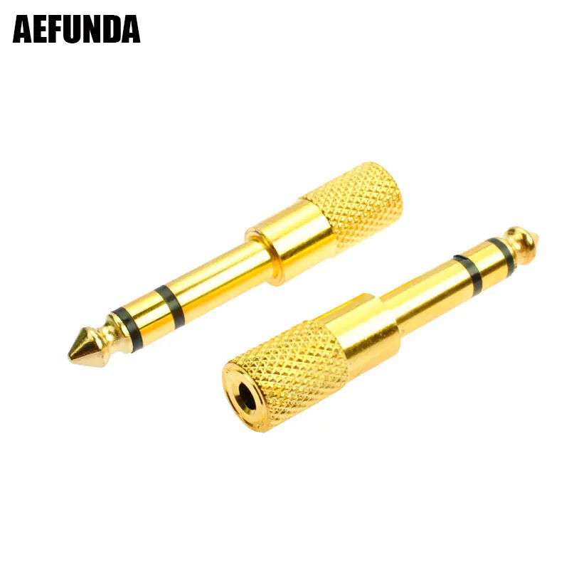 

6.35mm 1/4" Male to 3.5mm 1/8" Jack Female Audio Adapter Stereo Connect Converter for Amplifier Headphone Microphone Connector