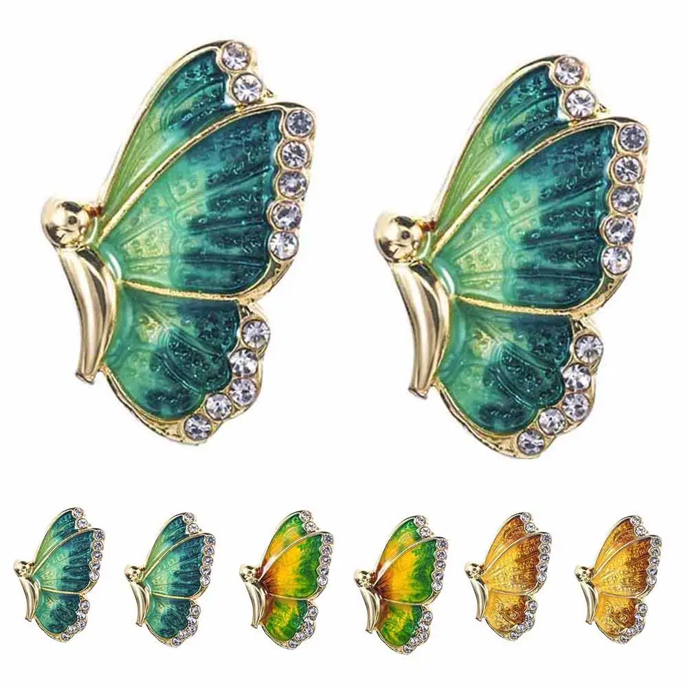 

Fashion Earrings Women Jewelry Colorful Butterfly Rhinestone Enamel Earrings Charm Stud Earrings Jewelry