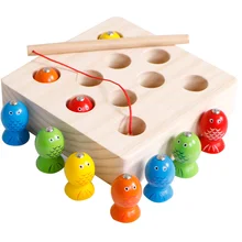 Детские игрушки деревянная доска Танграм ранняя Магнитная рыболовная образовательная доска 3D Пазлы для детей от 2 до 4 лет F164Z