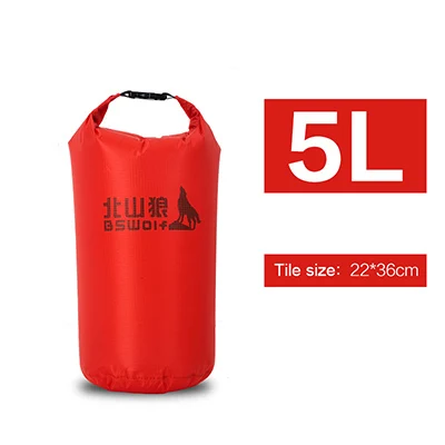 Сверхлегкая водостойкая сумка походы водостойкая сумка для плавания пляжная силиконовая Упаковка сухой мешок 5/10/20/30L - Цвет: Red 5L