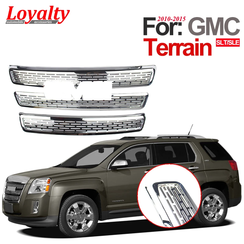 

Loyalty for 2010 2011 2012 2013 2014 2015 GMC TERRAIN SLE/SLT Front Grille Cover Trim ABS Chrome Auto Accessories Car Styling