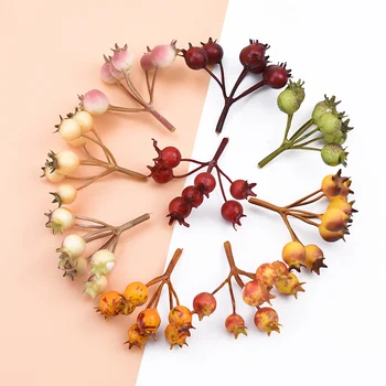 

Artificial fruits decorative flowers wreaths christmas decoration for home wedding scrapbook PE Cherry diy gifts box fake plants