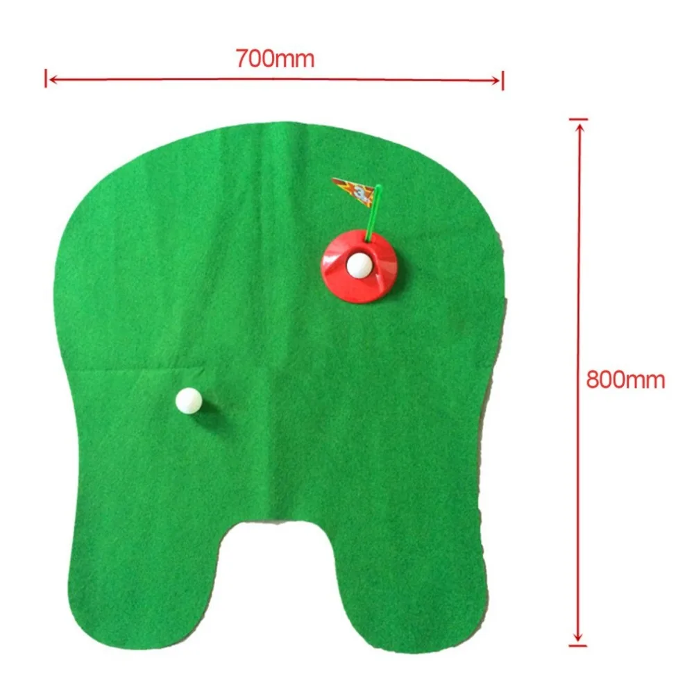1 Набор для ванной Забавный Гольф Туалет Время мини игра Putter Новинка кляп подарок коврик Мужская игрушка