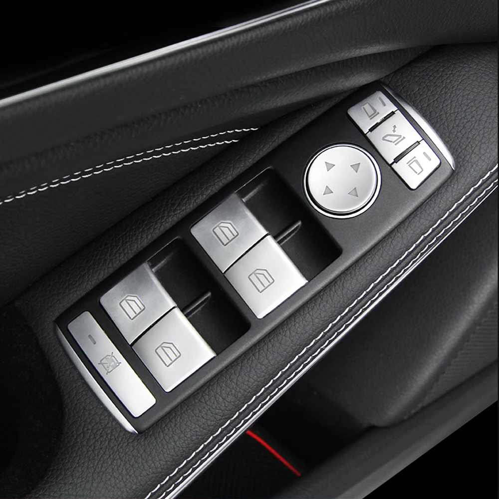 Car Window glass lift button Trim Cover sticker for Mercedes Benz A/B/C