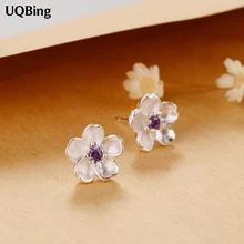 Серьги-гвоздики в форме цветка, модные серьги-гвоздики из стерлингового серебра 925 пробы, ювелирные изделия, серьги-гвоздики, модные ювелирные изделия, Прямая