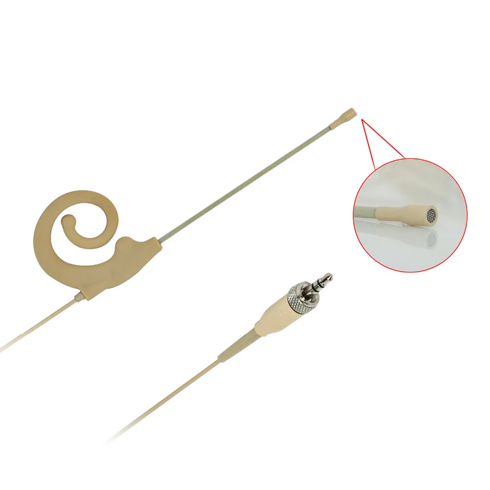 

HM-19S1-L4 3.5mm Plug with nut Ear Microphone Skin Color Omni Directional Mini Single Ear Hook Hanging Microphone