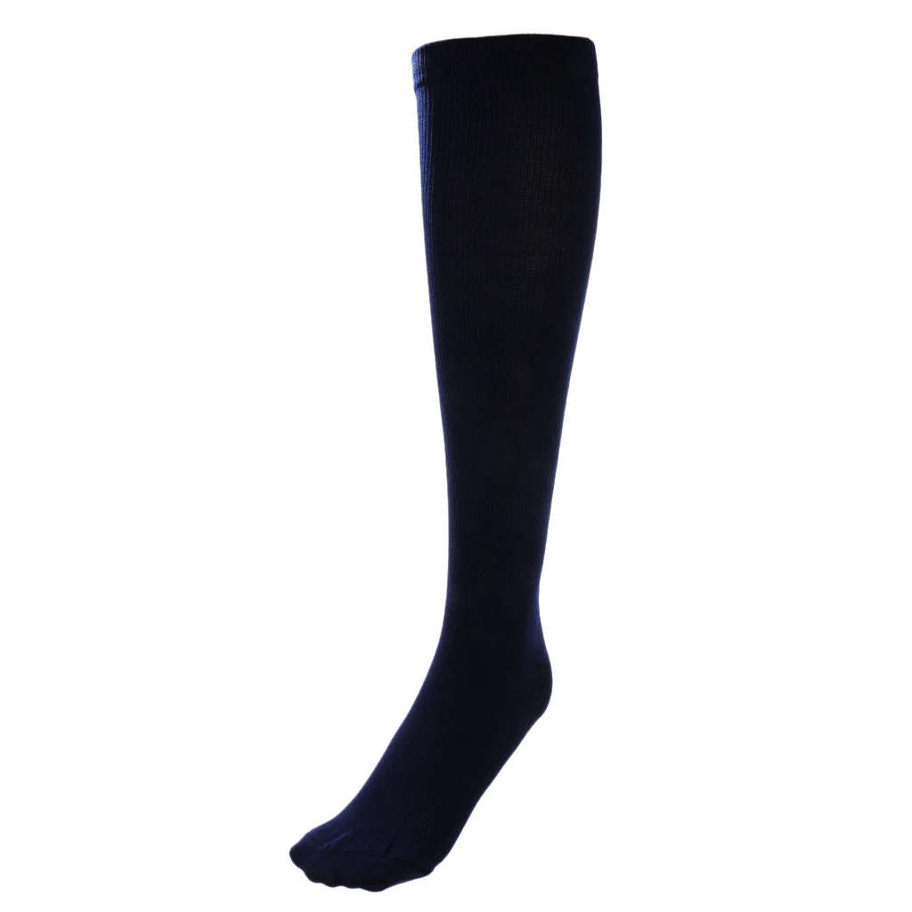1 Pair Anti-Fatigue Unisex Compression Socks Knee High Stockings Leg Calf Compression Support Socks Navy L