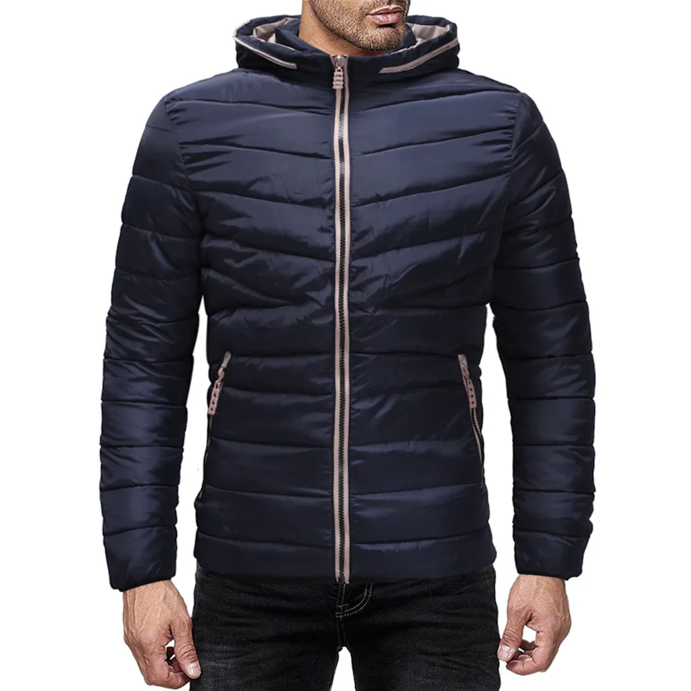 Зимняя мужская куртка с капюшоном, повседневные пальто для мужчин, теплое плотное флисовое пальто на молнии, хлопковая стеганая куртка, Мужская верхняя одежда, мужская одежда