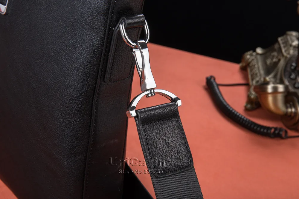 Для мужчин сумка unicalling модные Для мужчин кожаный портфель сумка высокого класса качество кожаный портфель человек ноутбук сумка бизнес