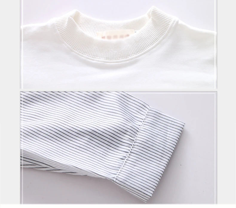 long sleeve girls tops blouses children's fashion clothing spring 2018 striped sleeve patchwork blouse shirt baby girl clothes (4)