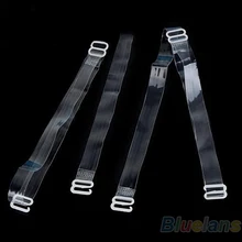 Лидер продаж 6 пар = 1 Упак. для женщин прозрачного хрусталя невидимый бюстгальтер плечевой бретели для нижнего белья 00K3 5WVM 7F14