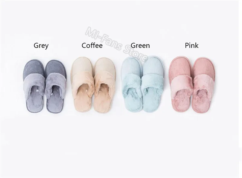 Xiaomi One Cloud Winter Home Cotton Slippers Plus Size 37-44 Non-Slip Thick Warm House Shoes Cotton Women Men Slippers 4 Colors (22)