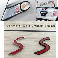 Автомобильные аксессуары 10 шт. автомобильные наклейки S наклейки Эмблемы автомобилей логотип украшения 3D загрузки эмблема наклейки для мини