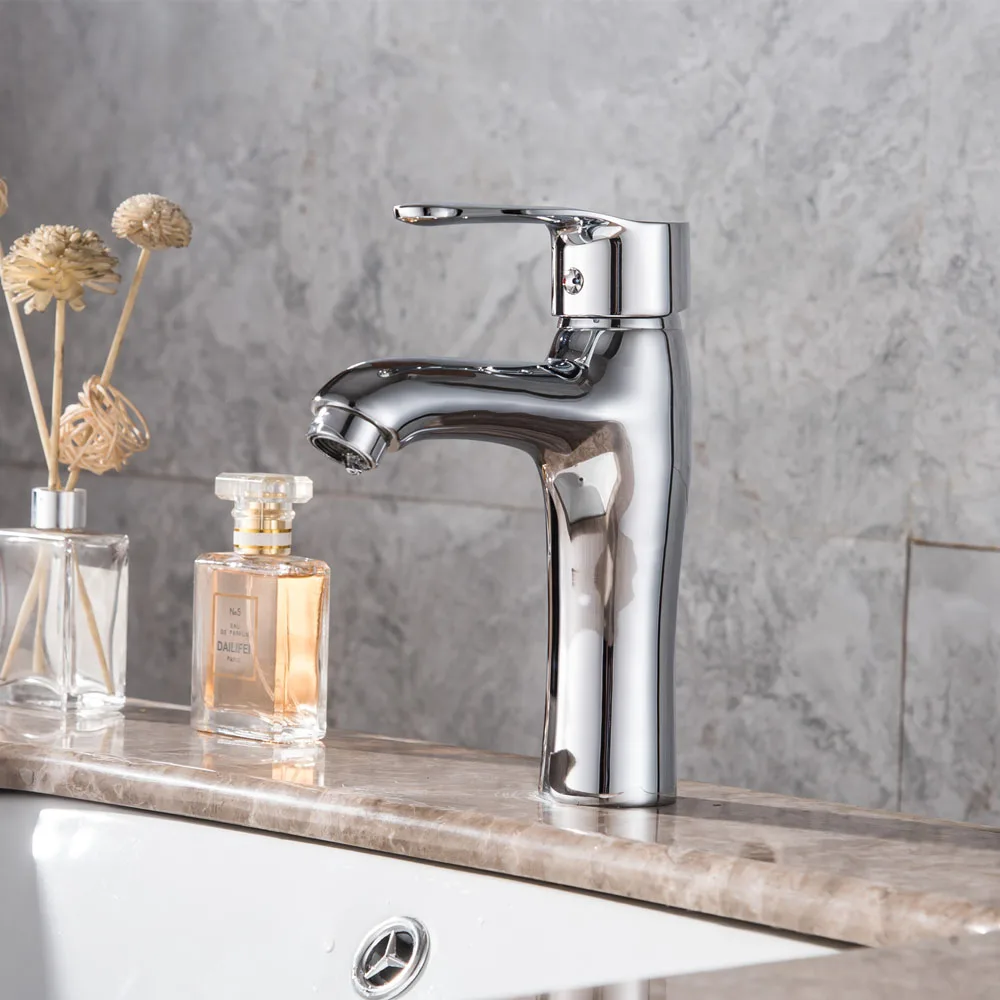 Deck Mount Chrome Bathroom Basin Faucet Shower Bath Faucets Vanity Vessel Sinks Mixer Tap Cold And Hot Water Tap Torneira Mci3