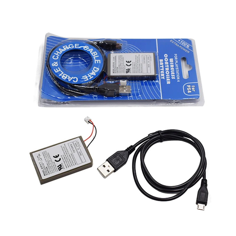 Перезаряжаемая батарея для sony PS4 Геймпад беспроводной контроллер USB зарядное устройство кабель 2000 мАч батарея для PS4 Dualshock 4 батарея