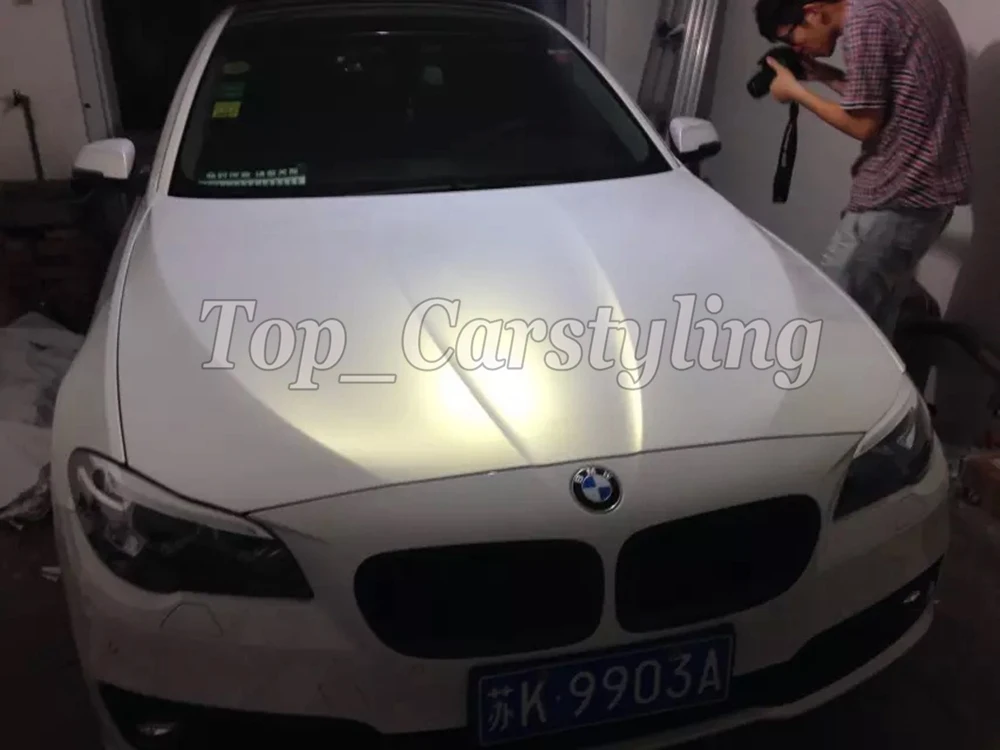 Pearlescent Matte white pink shiny Pearl matt Film Car wrap vinyl Foil 3M APA ARLON  PEARL SATIN STICKER COVER STYLING (5)