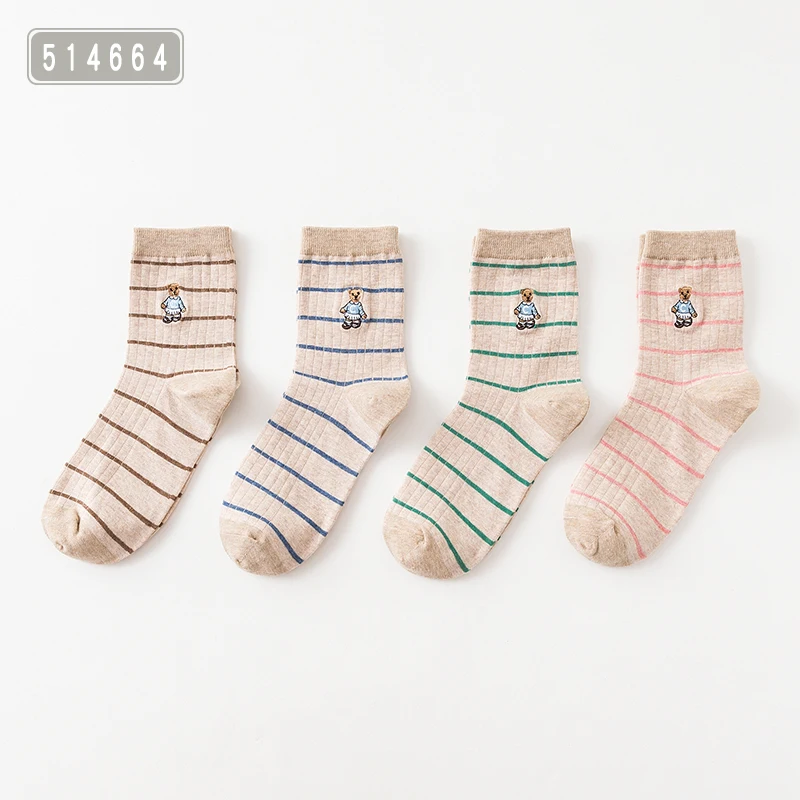 

Caramella 4Pairs/Lot Women's Socks Lovely Cartoon Short Socks Spring Autumn Winter Funny Socks Fashion Ladies Cute Cotton Sock