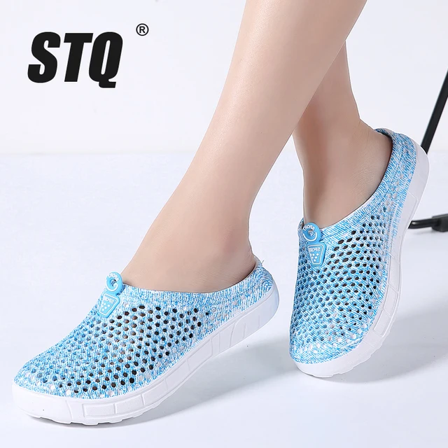 STQ 2018 Summer women house shoes women jelly hollow home slippers flip flops female Breathable Mesh Beach shoes slippers slides