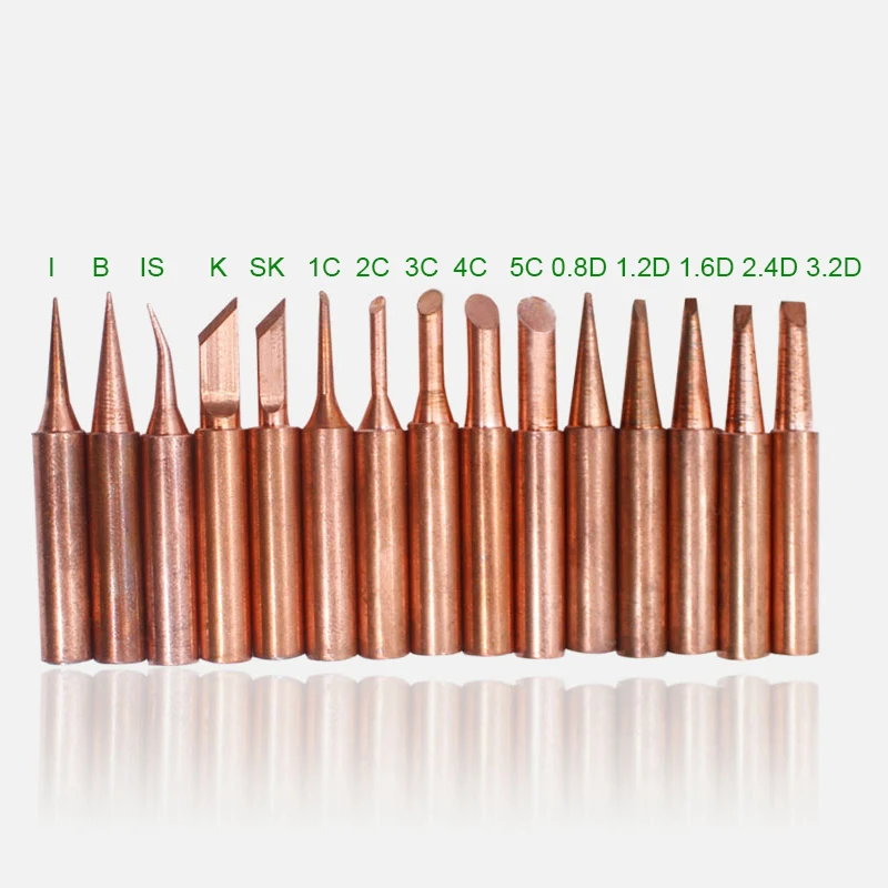 15pcs-lot-Lead-free-Red-copper-Pure-copper-Solder-tip-900M-T-For-Hakko-936-FX