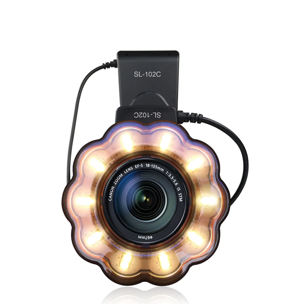 Seafrogs Macro Led Ring Light Flash Speedlite with Adapter ring for