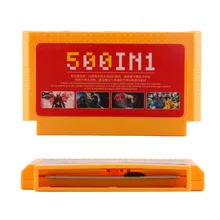 500 в 1 Карманная игровая карта Классическая 8 битная консоль большой желтый супер игровой картридж МЕГА корзина коллекция для 60 контактов игры плеер