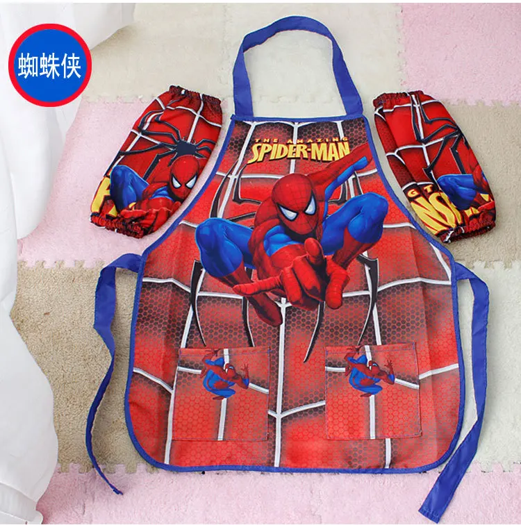 Elsa e Anna Crianças com Manga Disney Babadores Burp Panos Congelados Crianças Pinturas Avental Roupa Interior Impermeável Desenhos Animados & 10 Mamãe e Bebê