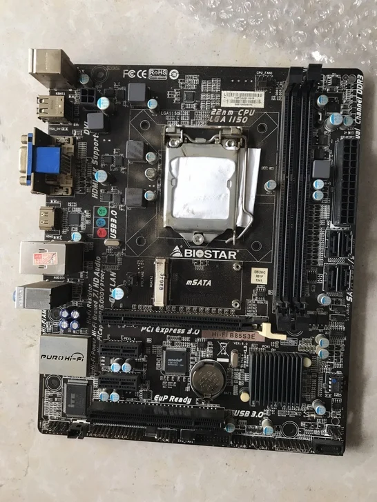 Используется для материнской платы Biostar Hi-Fi B85S3E LGA 1150 DDR3 100% Протестировано хорошо |