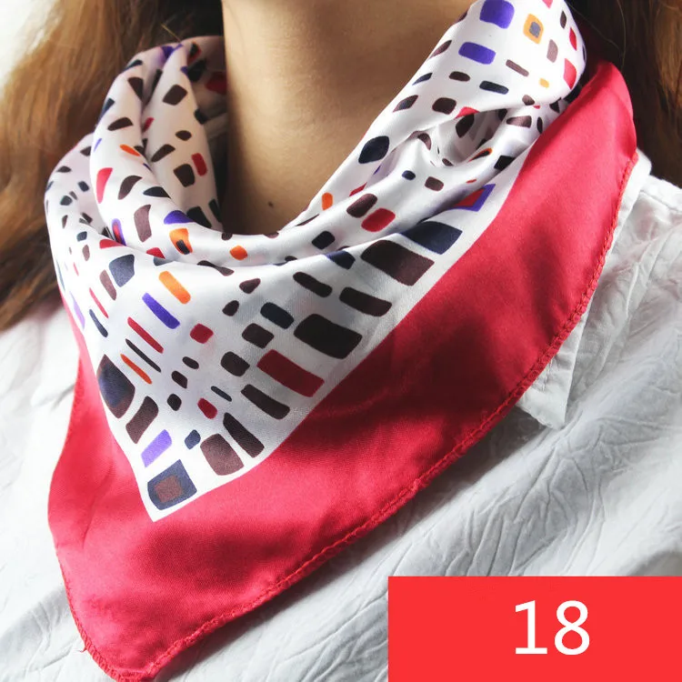 Women's small Square neckerchief multi colors 50*50cm scarf bag wraps