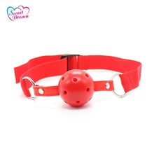 Adult Plastic Mouth Hollow Ball Gag BDSM Bandage Restraints Toys Flirting Sex Toys For Woman Sex Products DW-180