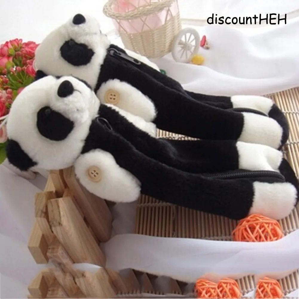 3D Mewah Panda Lucu Kawaii Pensil Kasus Kapasitas Besar Perlengkapan