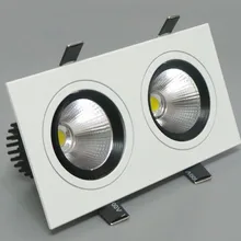 Прямые продажи с фабрики+ ультраяркая лампа 20 Вт/2x10 Вт LedDownlight лампа 120 Угол Теплый/чистый белый решетка Светодиодная лампа