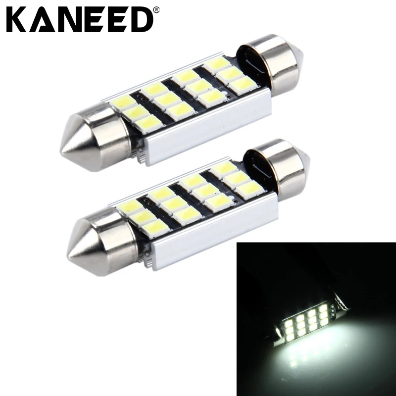 2pcs Car LED Reading Light 39mm 41mm 3.5W 250 LM 6000K 41MM 12 SMD 2835