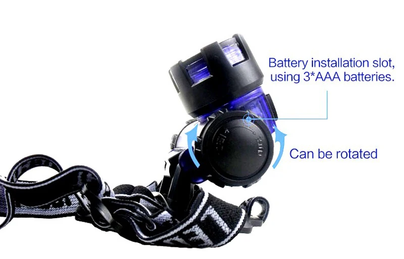 Ultra-light 3W Headlamp 3AAA Battery Powerful Head Lamp Light Waterproof Flashlight Torch Headlight for Hunting Fishing Camping (25)