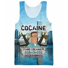 Аксессуары для жилетов мужские майки 3D с принтом «Корона», «холма Графический для девочек Полосатое платье-майка для бодибилдинга синглеты без рукавов рубашка