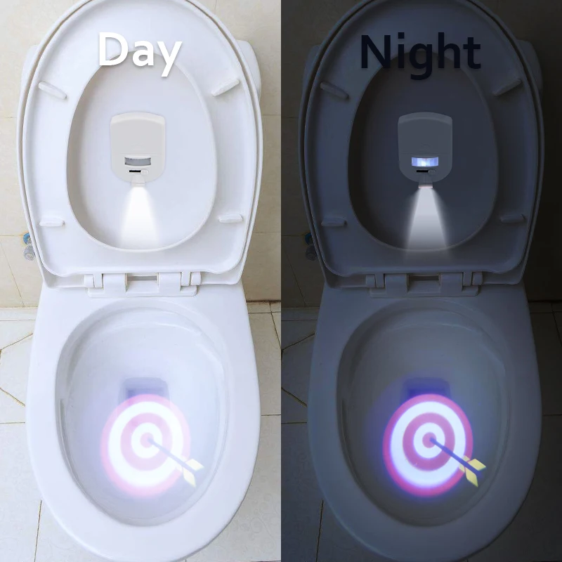 

New Arrival Bathroom movement sense toilet light activated seat sensor lamp night light seat light toilet Projection lamp Drop