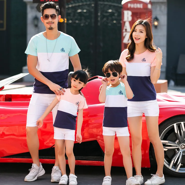 

Dmai 2018 new summer Tops family matching clothing wholesale T-shirt