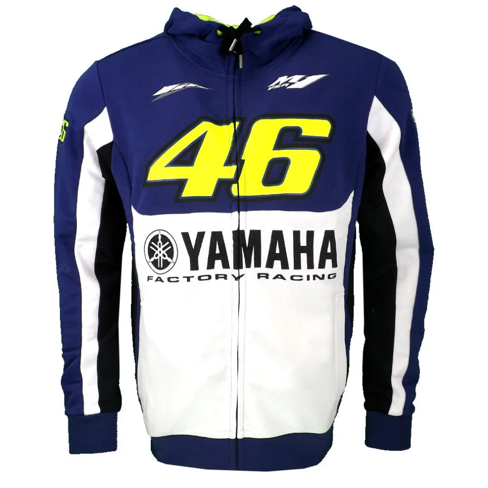 2016 Valentino Rossi VR46 M1 Factory Racing Team Moto GP Adult Hoodie Sports Sweatshirt Jackets Blue