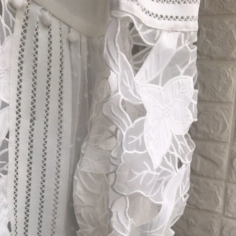 Сексуальное открытое лоскутное кружевное платье Новое поступление белое кружевное цветочное свободное Кружевное Платье милое бальное пляжное платье