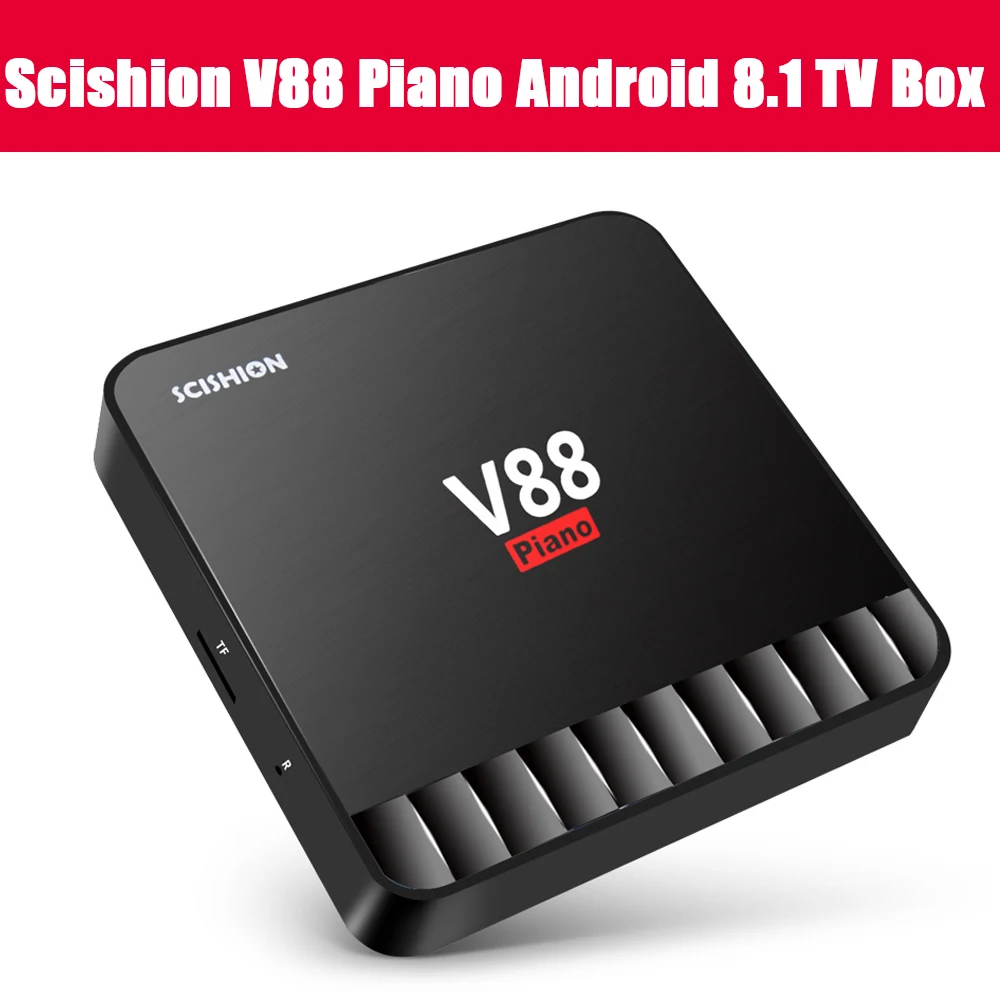 

2018 Scishion V88 Piano Android 8.1 TV Box 4G 16G Smart TV Box Mail-450USB 3.0 Support 4K Wifi hotspot Media Player Pk X96 X96W