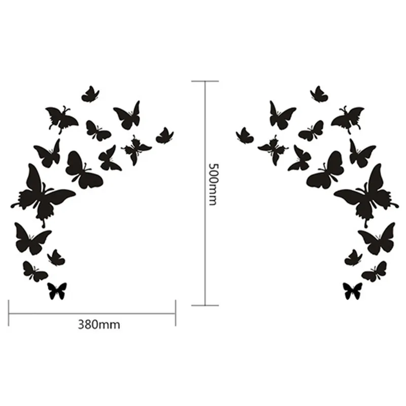 24 шт., 3D зеркальные настенные наклейки-бабочки, s Наклейка на стену, искусство, съемные, вечерние, свадебные, Декор для дома, настенные Стикеры для детской комнаты