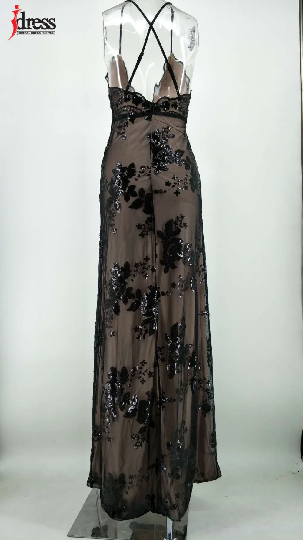 IDress New Vestidos De Festa Curto E Elegante Bandage Jurk 2018 Red Gold Black Sequined Dresses Long Maxi Bodycon Party Dresses (4)