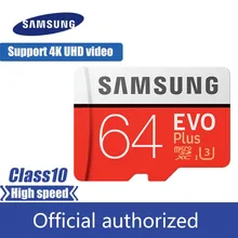 SAMSUNG 32 ГБ Micro SD EVO Plus 64 Гб карта памяти класс 10 128 ГБ microSDXC U3 UHS-I 256 ГБ TF карта 4K HD для смартфонов и планшетов и т. Д